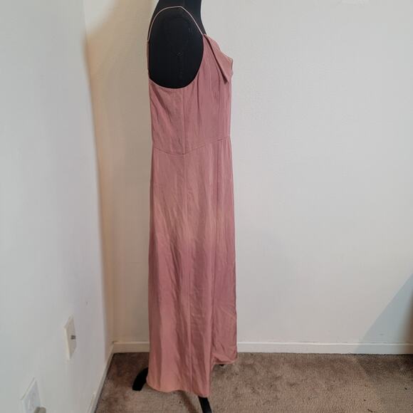 Vince Twist Front Camisole Slip Midi Dress Dusty Rose Pink Ombre NEW $325 Sz 8 - Picture 9 of 16